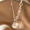 Wishing Bone Round Brand Necklace, Long Sweater Chain, Niche Design, Female Personality, Hoodie Chain, Female