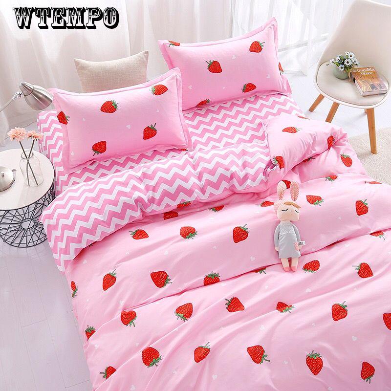 Concise Style Plants Bedding Sets Bed Sheet Duvet Cover Pillowcase Bedclothes