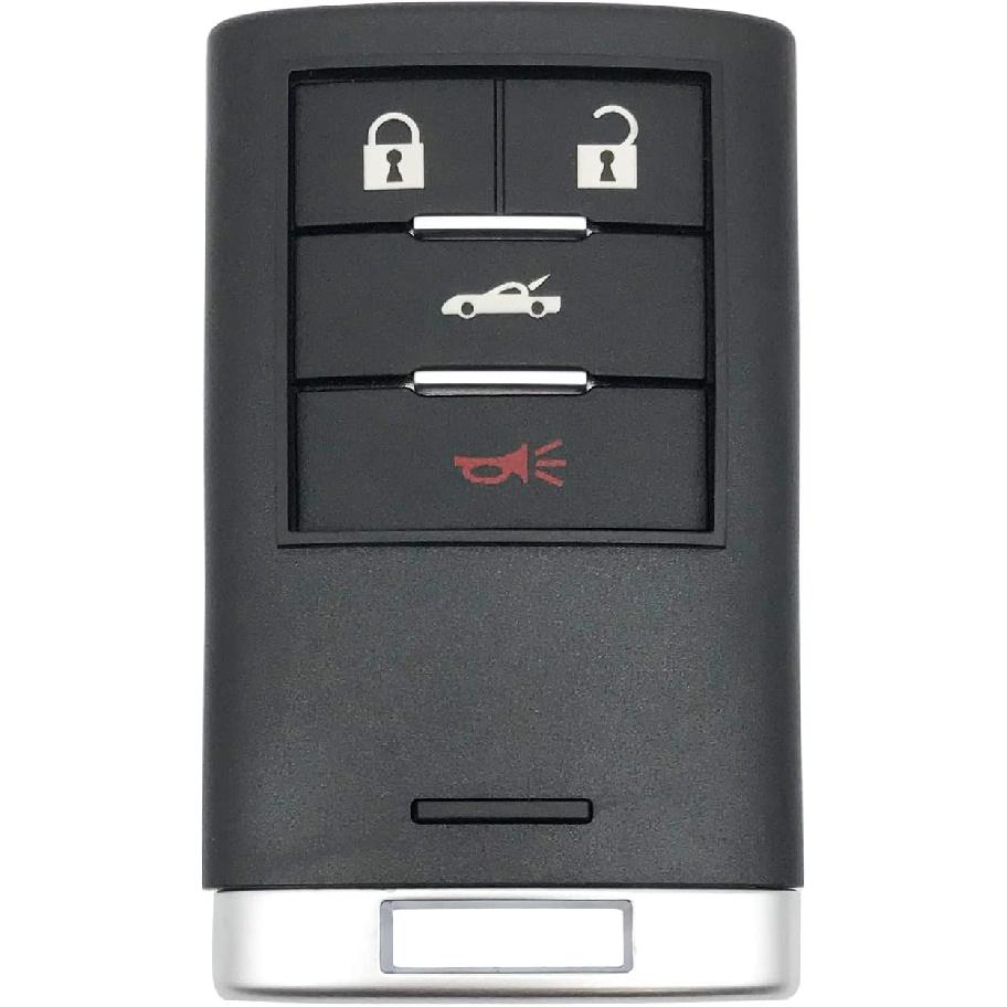4-Tasten Ersatzschlüsselanhänger Hülle passend für Cadillac XLR für Chevy Corvette C6 Keyless Entry Schlüsselanhänger Schale (M3N5WY7777A)