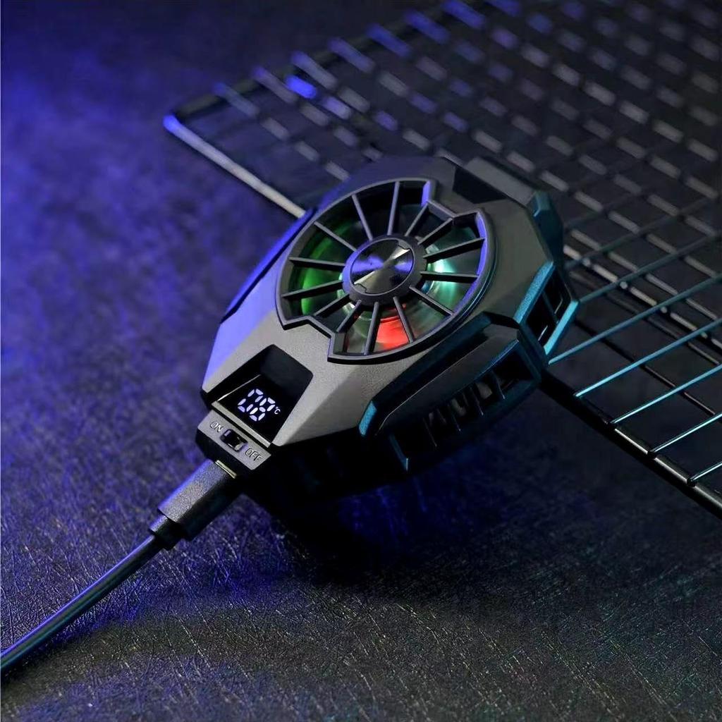 Smartphone Cooling Fan Super Cooling Rapid Cooling Smart LED Digital Thermometer Automatic Adjustment Overheating Prevention Guaranteed Smooth