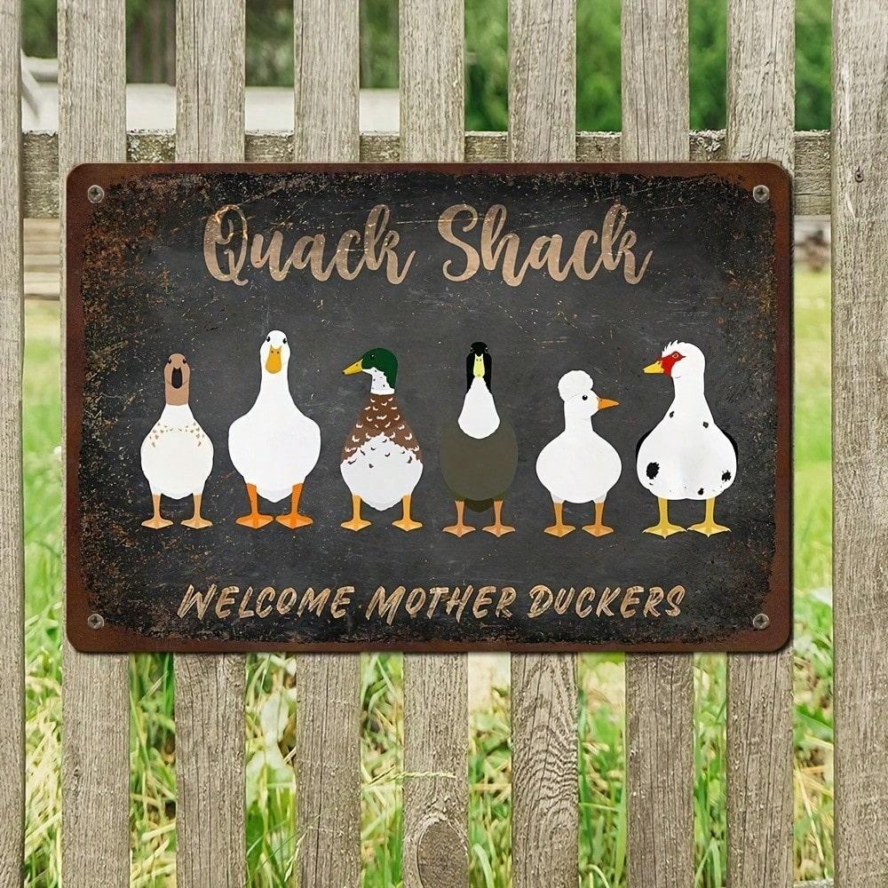 Vintage Duck Tin Metal Sign 8x12 Inch Farmhouse Decor Kitchen Wall Art Retro 20x30