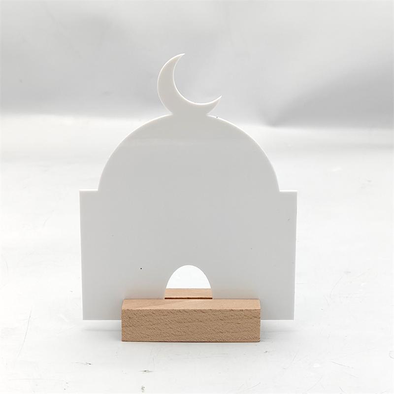 3pcs/set Ramadan Decorations For Table Sign Eid Mubarak Party Decor Ramadan Kareem Wooden Ornaments for Eid Islamic Decoration