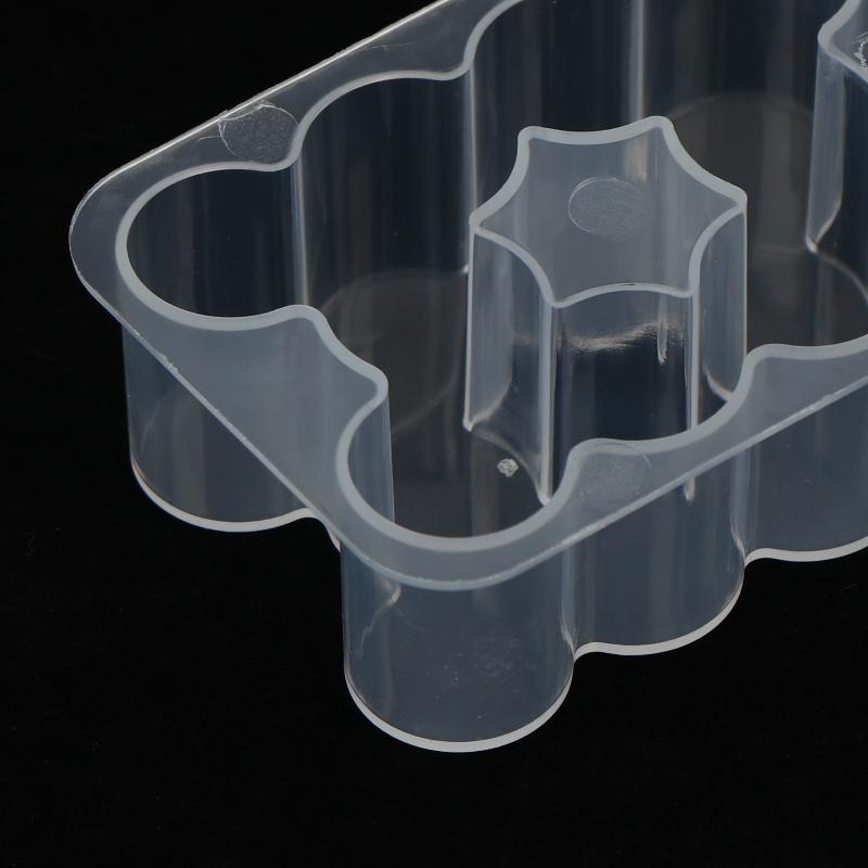 3/5/7/10Ml 10-Slot Vial Storage Case Plastic Clear Microtube Storage Box Stackable Freezer Tube Box Diabetic Supplies