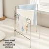 Stainless Steel Kitchen Dishcloth Rack Drain Function Space Saving Dishwashing Cloth Storage Vertical Design Kitchen Drying Rack