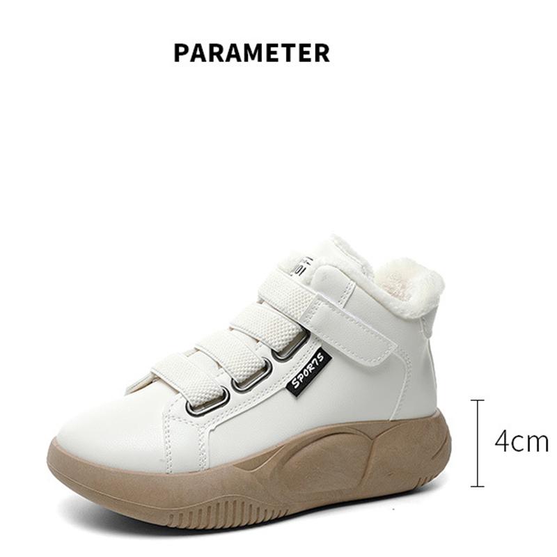Spring and Autumn Plush Dad Shoes High Top Fashion Women's Shoes Korean Edition Warm High Top Sports Shoes Cotton Shoes Board Shoes