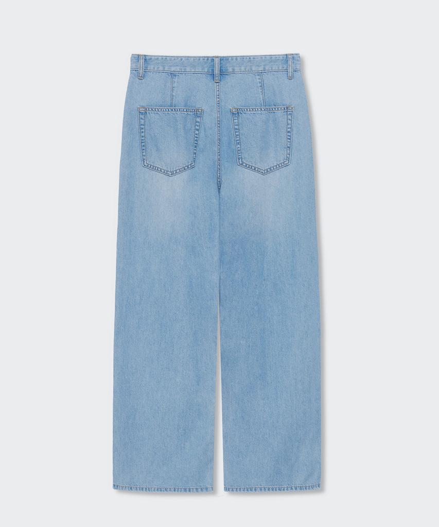 MUSINSA STANDARD WOMAN Women'S Tencel One-Pleat Extra Wide Denim Pants [Sky Blue]