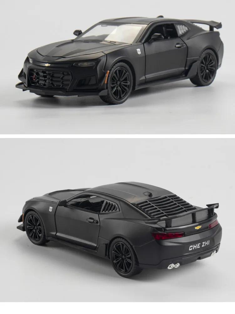 1:24 Chevrolet Camaro Alloy Diecast Model Toy Car Sound And Light Pull Back Metal Car Simulation Collection Gifts Toys Boy