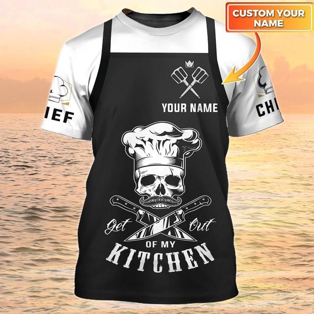 Chef T Shirt Fake Suit Cook Print Tee Summer Quick Dry Funny Uniform Oversized Short Sleeve Top High Quality O-neck Men T-Shirts