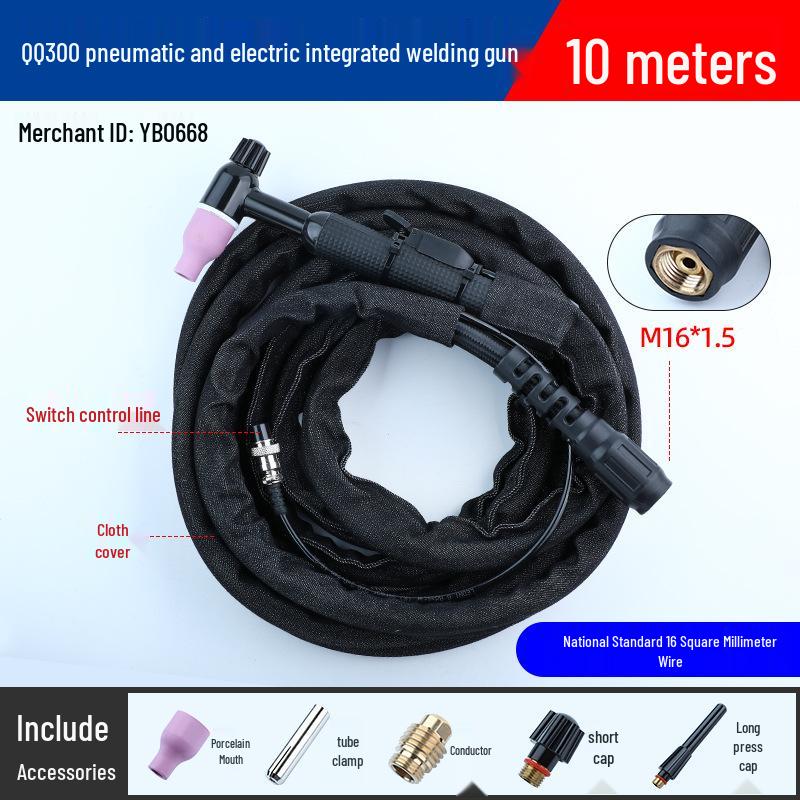 WP-18/26 Water-Cooled Argon Arc Welding Gun Set with Cable & Earth Handle