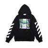 Yüksek Kaliteli Trend OFF WHITE Basic Ok 3D Baskılı Kapüşonlu Sweatshirt