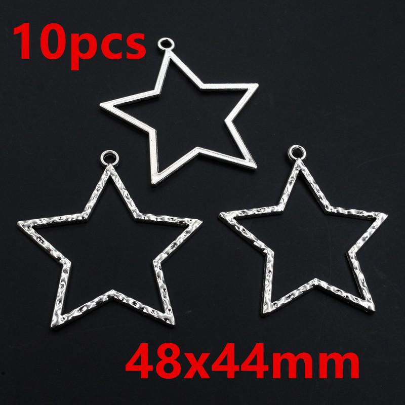 

10-20pcs Big Star Charms Pendant Alloy Metal DIY Jewelry Making Accessories for Necklace Earrings Keychains