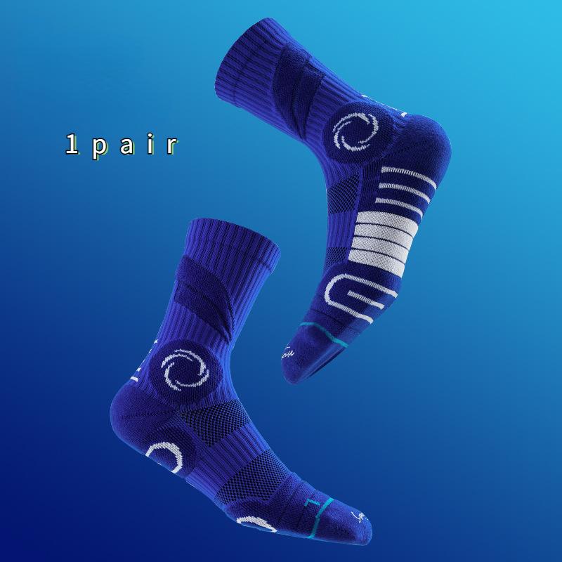 

Мужские армейские элитные баскетбольные носки до середины икры, размеры 39–44, профессиональные утепленные спортивные носки One-size королевский синий