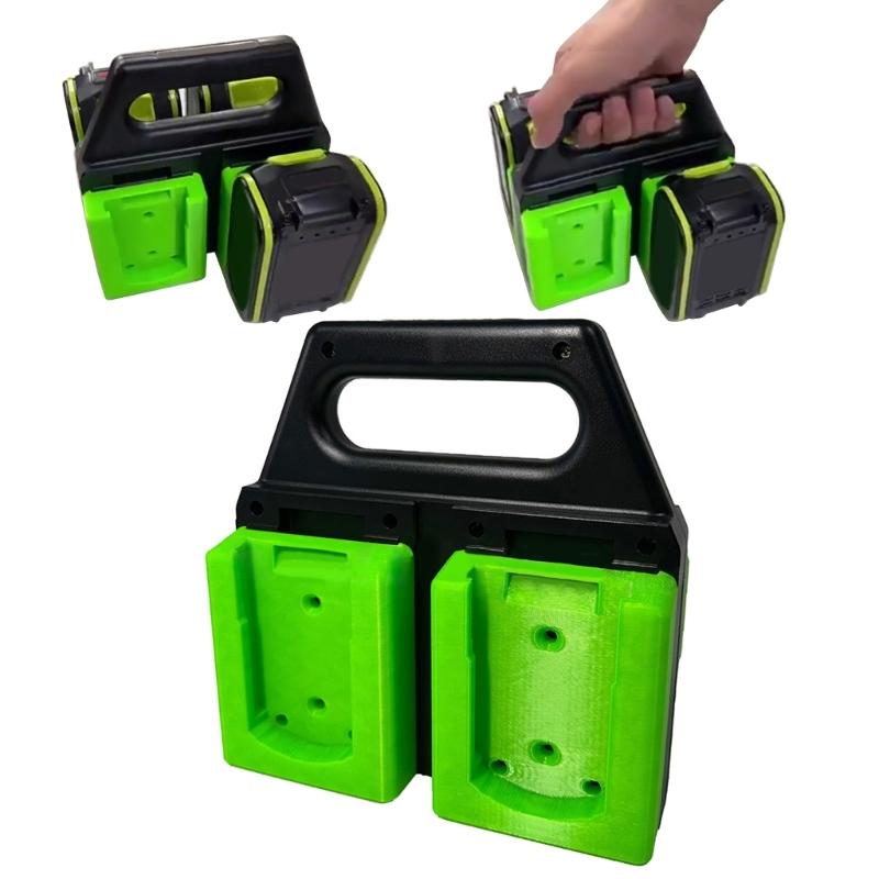 Space Saving 4 Bay Tool Battery Storage Rack Small Designs 18V/20V Battery Organizers Easy to Use for Workshop Use