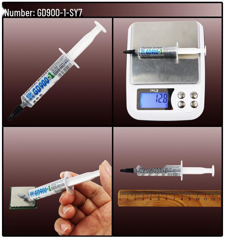 Vysoce vodivá teplovodivá pasta GD450, 7g stříkačka pro chlazení CPU, silikonové mazivo