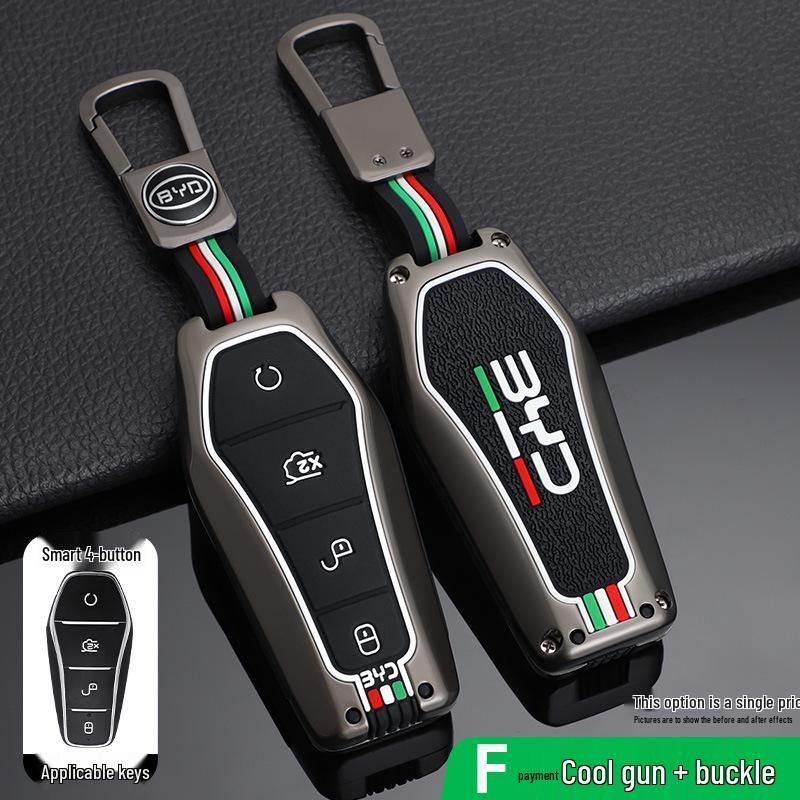 Metal Key Cover for BYD Qin Plus DM-i, Dolphin e2, Yuan, e6, and e3