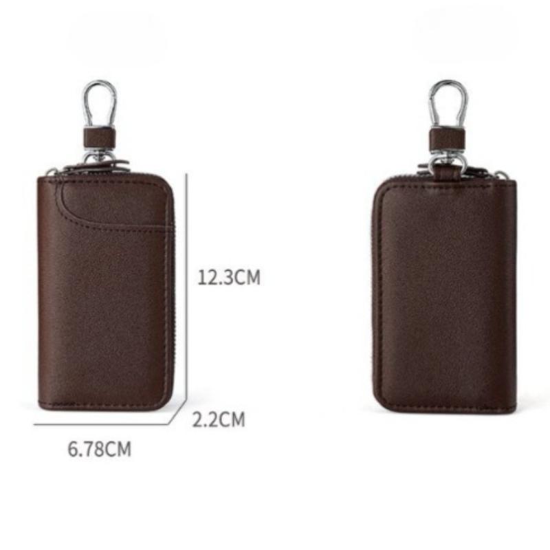 Nouveau Porte-clés en Cuir Hommes Femmes Organisateur de Porte-clés Pochette Grande Capacité Portefeuille pour Clé de Voiture Étui à Clés de Concierge Mini Sac à Cartes