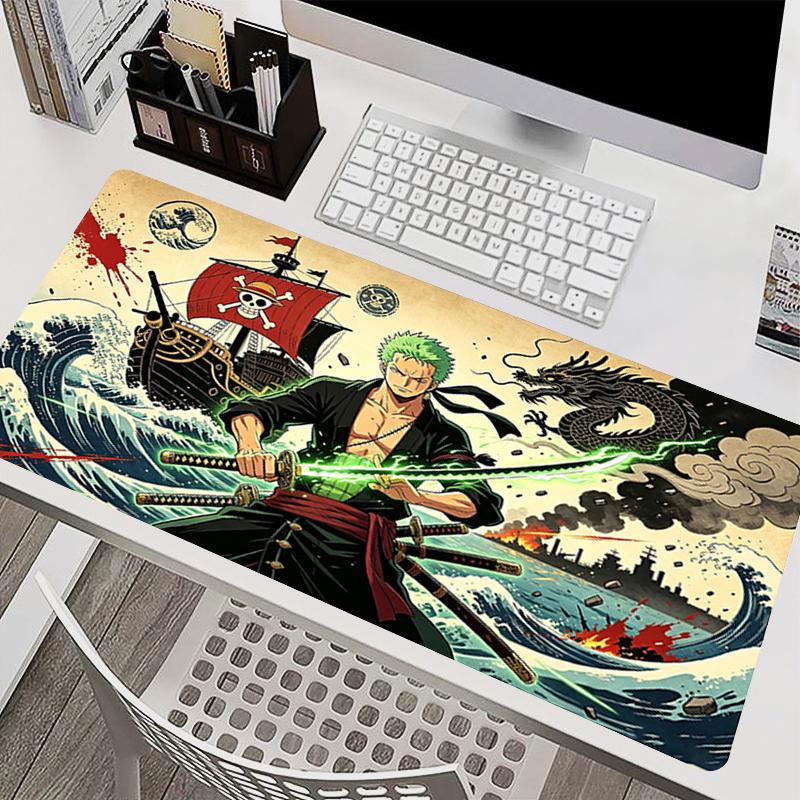 Big Mouse Pad Gamer Carpet Hd Print Oone Ppiece Zoro Anime Extended Desk Mat Pc Computer Gaming Accessories Antifray Mousepad