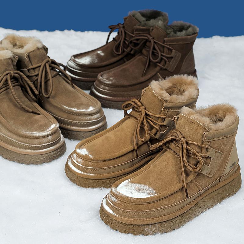New Tire Thick-soled Non-slip Outdoor Snow Boots Winter Piled Thickened Comfortable Warm Cotton Shoes