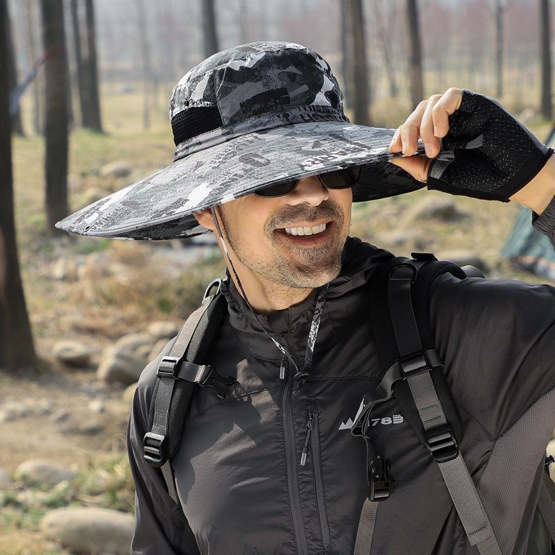 

Men s Outdoor Visor Hat, Big Head for Fisherman s Caps, Camouflage, Camping, Fishing, Male, Plus Size, 60-65cm