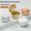 Portable Dental Retainer Box - Invisible Braces and Denture Storage & Cleaning Case