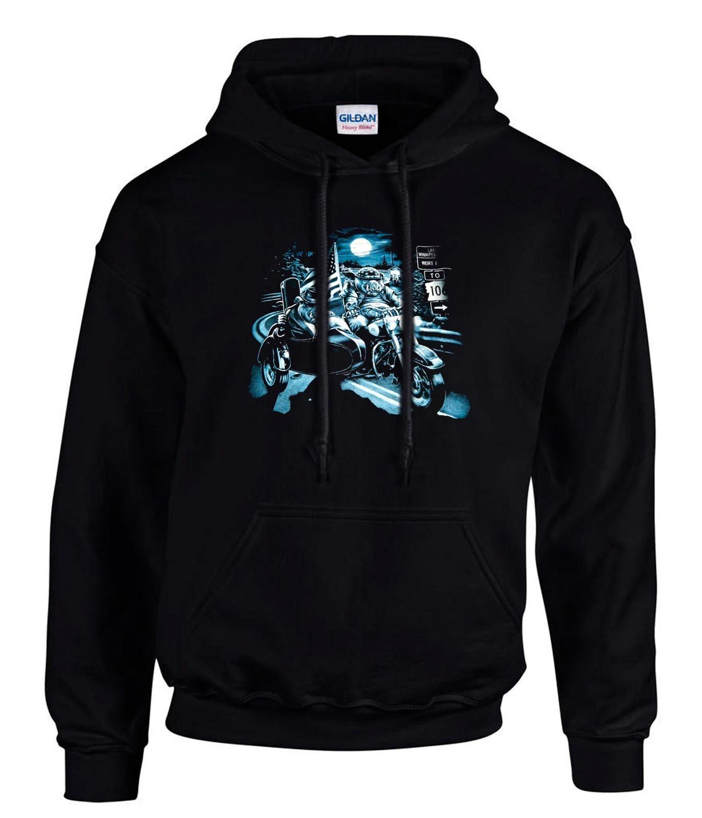 Biker Custom Choppers Motorrad Schwarz Hoodies Kapuzenpullover -3328-SW M
