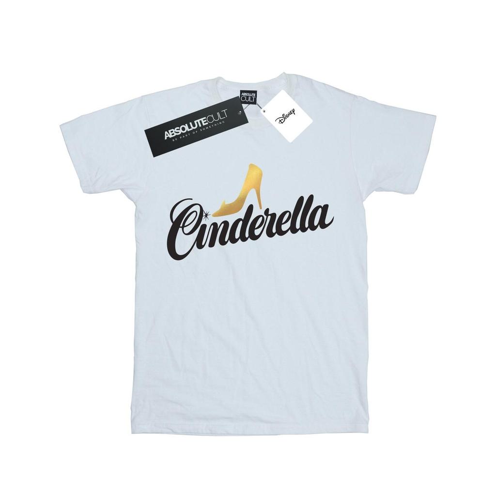 Disney Womens/Ladies Cinderella Shoe Logo Cotton Boyfriend T-Shirt