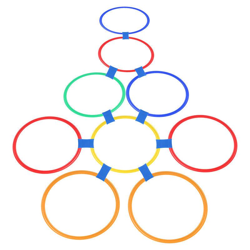 10Pcs Colorful Connectable Lattice Jump Rings 10 Connectors Kids Outdoor Physical Training Park Play Sport Toy Boys Girls