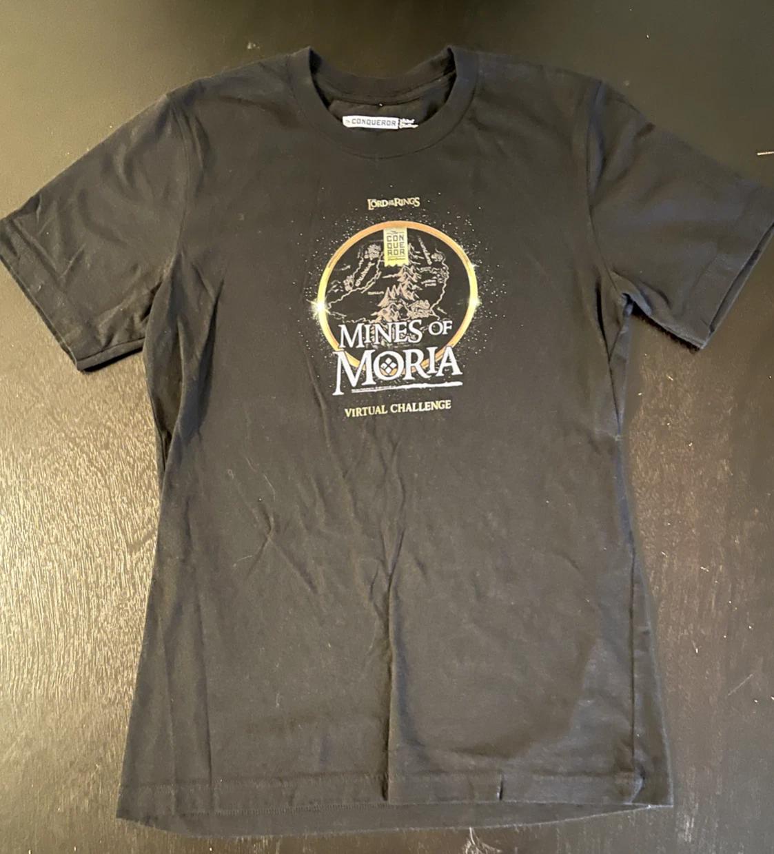 

Conquerer Virtual Challenge, Mines of Moria 100% Cotton T-shirt Mens Tees Top - Size: Medium 2XL
