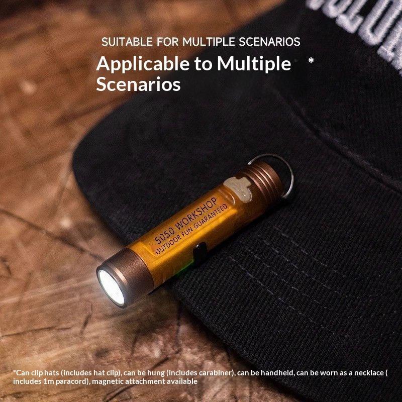 Mini 5050 Rechargeable Led Pocket Flashlight Clip-On Hat Light Keychain Torch Portable Work Lamp For Camping Hiking Outdoor Use