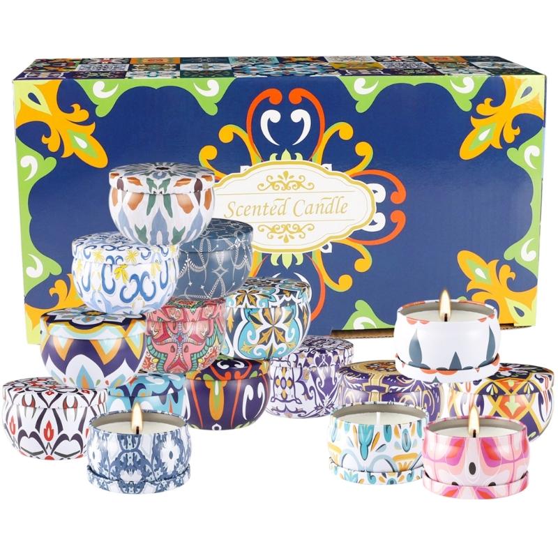 Scented Candle Gift Set Birthday Candle for Home Scented Aromatherapys Candle Long Lasting Soya Wax Candle 16Pcs 1