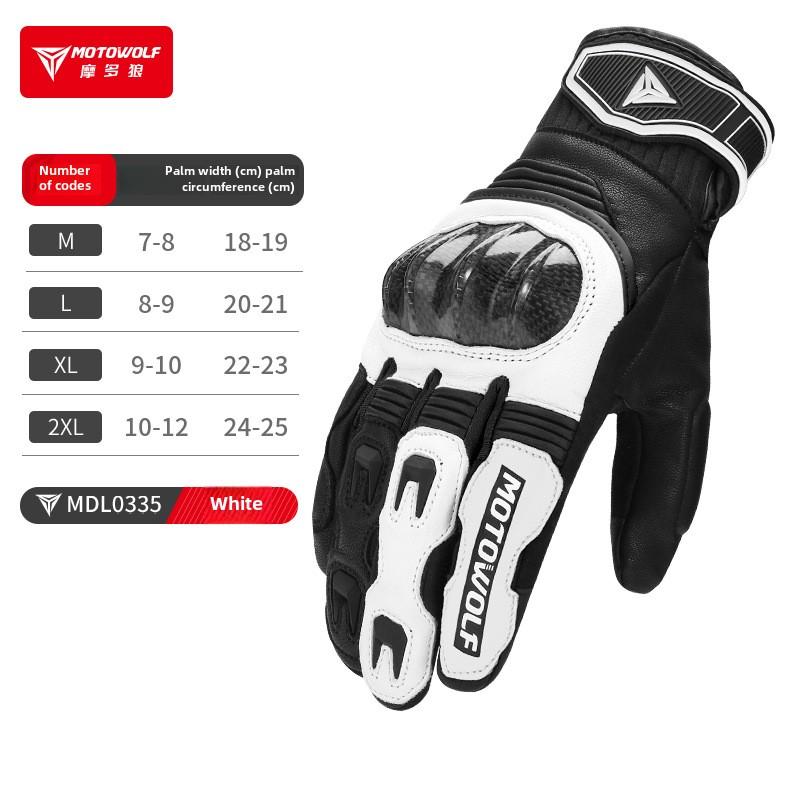 Motorcycle Gloves Leather Men Gloves Touch Screen Carbon Fiber Protect Luvas de Motocicleta de Couro Guantes Cuero Gants Cuir