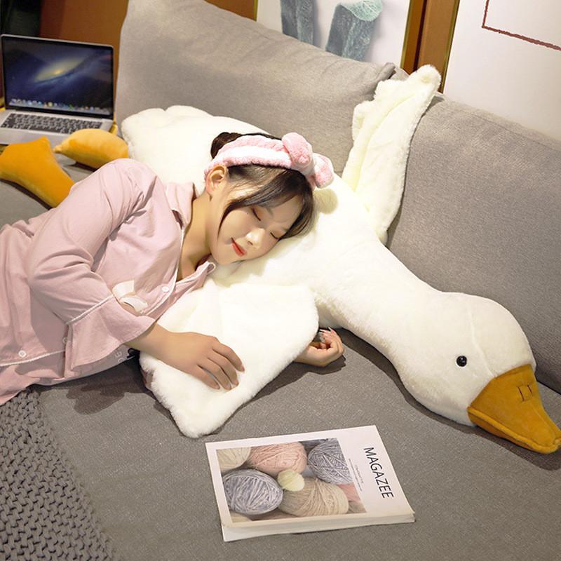 Big Goose White Animal Plush Toy Stuffed Doll Room Decoration Kids Cute Gift