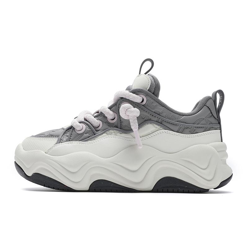 

New FILA BROOK LV Low Top Skateboard Shoes Women s White Gray F12W441209FES 38.5