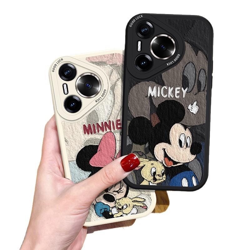 Couple Mickey Applies Huawei Pura80 Mobile Phone Case Nova154 All-inclusive Mate70 Silicone To Enjoy Honor 500