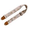 Original Vintage Style Pink Canvas Electric Guitar Strap [MUSIC FIRST] Design, 2-inch (5cm) Wide, Ukiyo-e "Shiba Inu" (Shiba Inu)