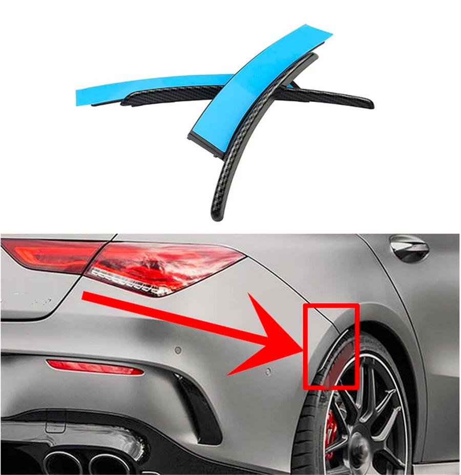 Carbon Fiber Look Rear Wheel Eyebrow Lip For Benz C118 CLA 35 45 180 200 250 AMG