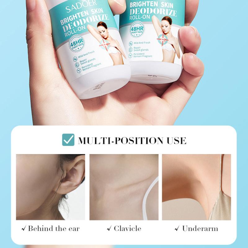 Antiperspirant Lotion 50ml SADOER Fragrant Refreshing Non-sticky Walking Bead Deodorant