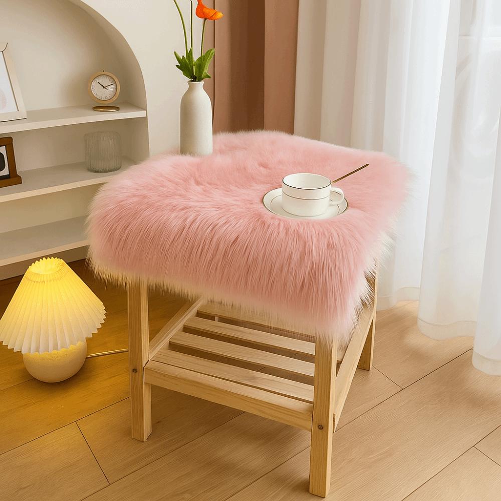 

Пушистый ковер из искусственного меха Мягкий плюшевый ковер Декоративный коврик из имитации шерсти Витрина розовый