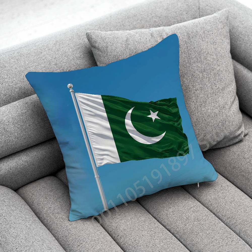 Pakistan Passport Map Flag Throw Pillow Case For 30cm 40cm 45*45cm 50cm 55cm Square Sofa Pillowcase Shell