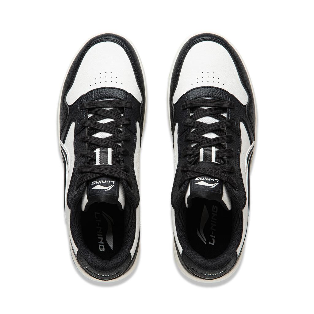 Li Ning Tianji Soft Slip Resistant Cushioning Abrasion Resistant Low Top Skateboard Shoes Men's White Black AGCU271-4