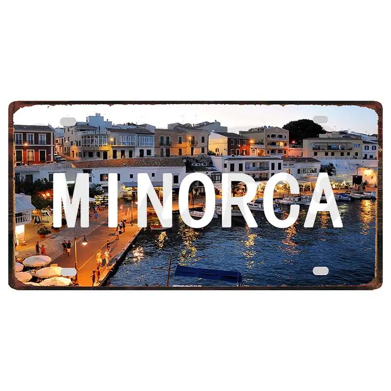 YZFQ30X15CM Egypt Ibiza Munich  Halkidiki  Minorca City Island Metal Tin Sign Travel Souvenir Wall  Home Carft Decor DC-1369B