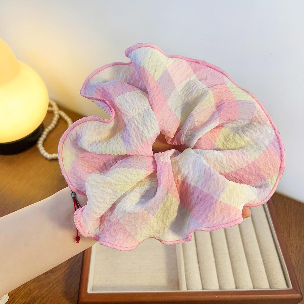 1/3PCS Wrinkled Fabric, Large Intestine Hair Loop, Candy Color, Large Meatball Hair Accessory, Tied Hair Headband, Female