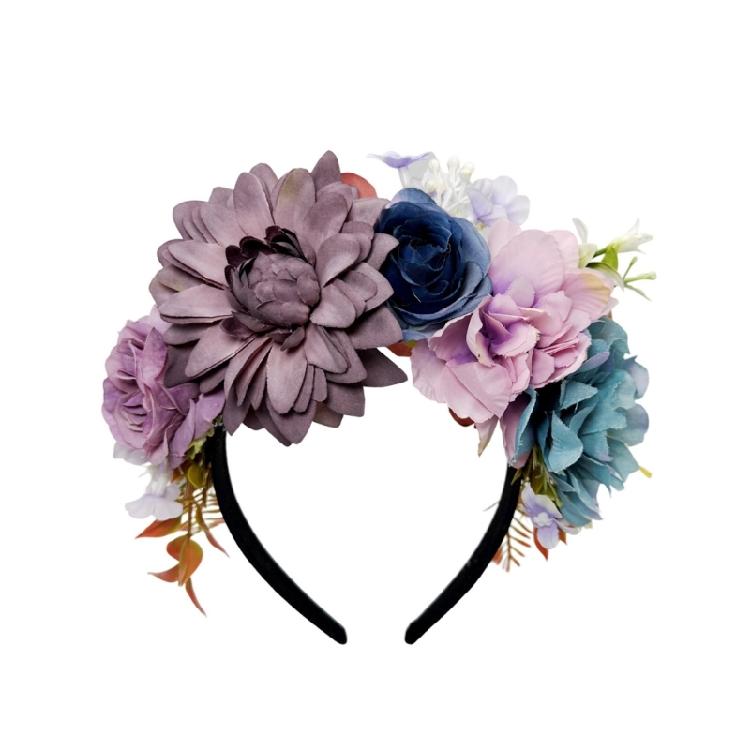 Comfortable Fabric Floral Headbands For Women Adjustable Hair Accessory With Realistic Flowers Ideal For Daily Use Event Weddings