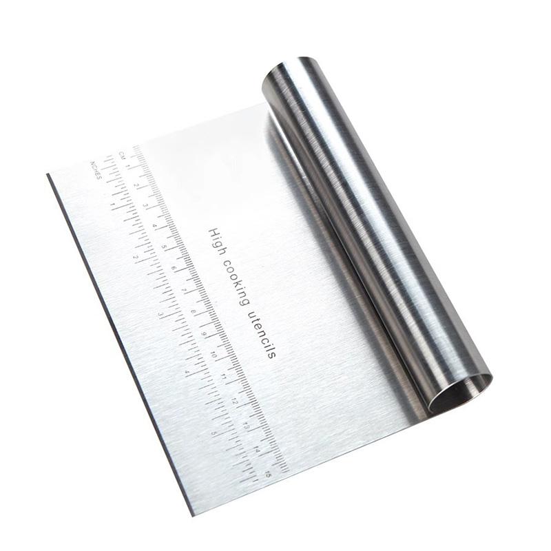 Stainless Steel Dough Pastry Scraper Chopper Baking Cake Cooking Spatulas DIY Baking Tools Multipurpose Bread Scale Separator