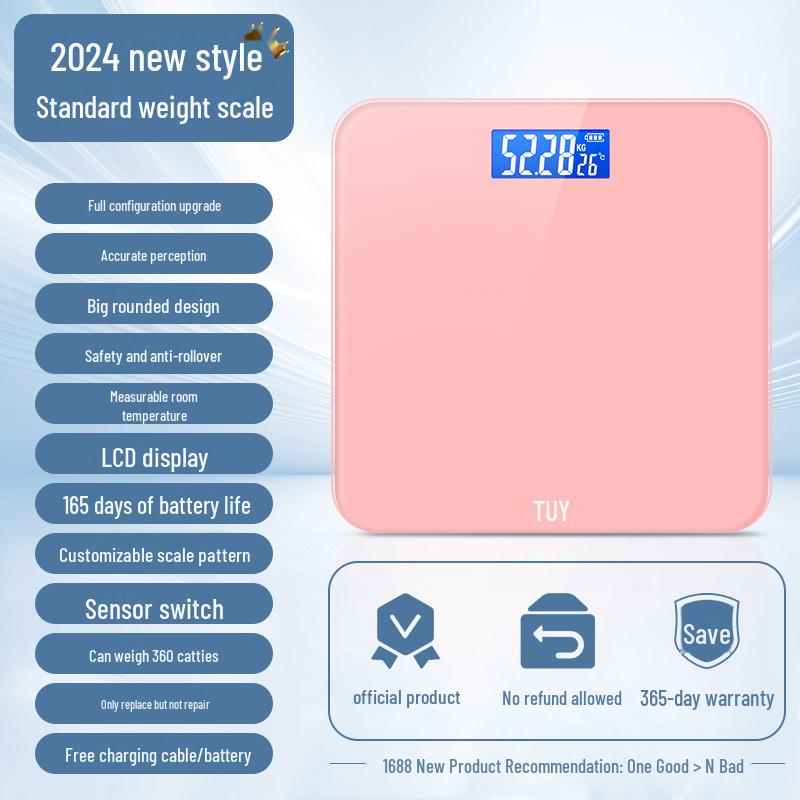 Rechargeable High Precision Body Weight Scale - Hetang Electronic Weighing Scale for Home Use