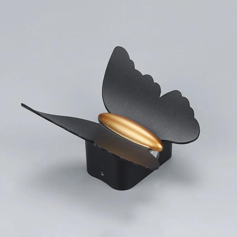 Outdoor Terrace Butterfly Wall Light LED Outdoor Decor Garden Wall Lamp Country House Facade Lightings IP65 Decorative Wall Lamp