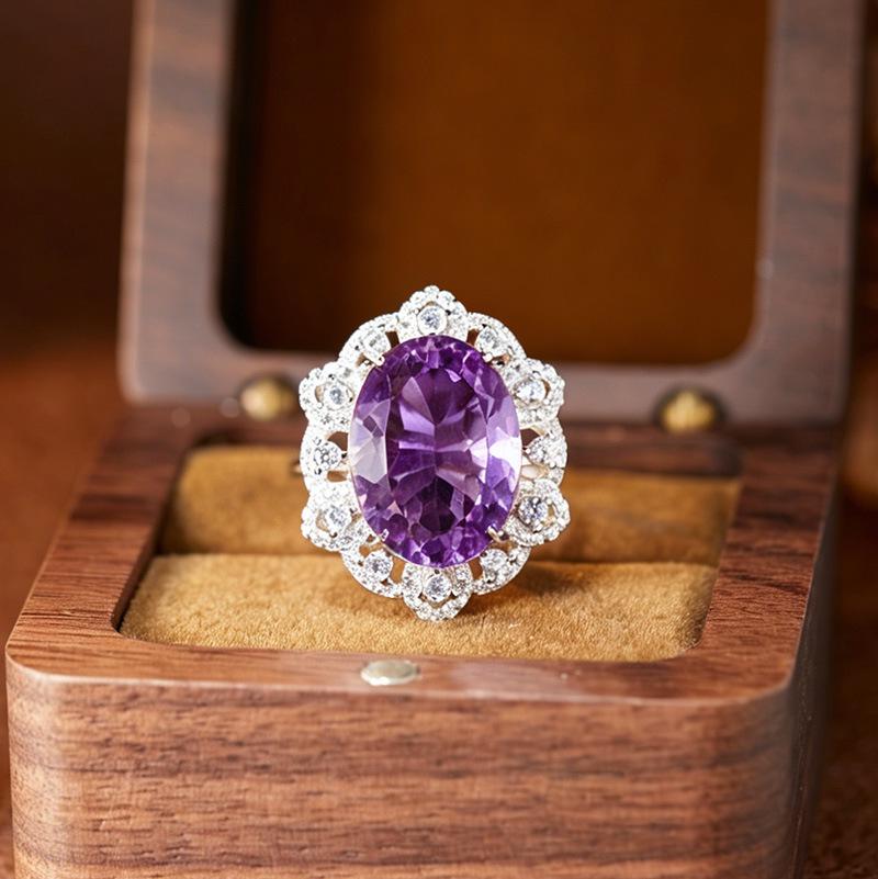 Millennium Cut Amethyst & Citrine Necklace in S925 Sterling Silver