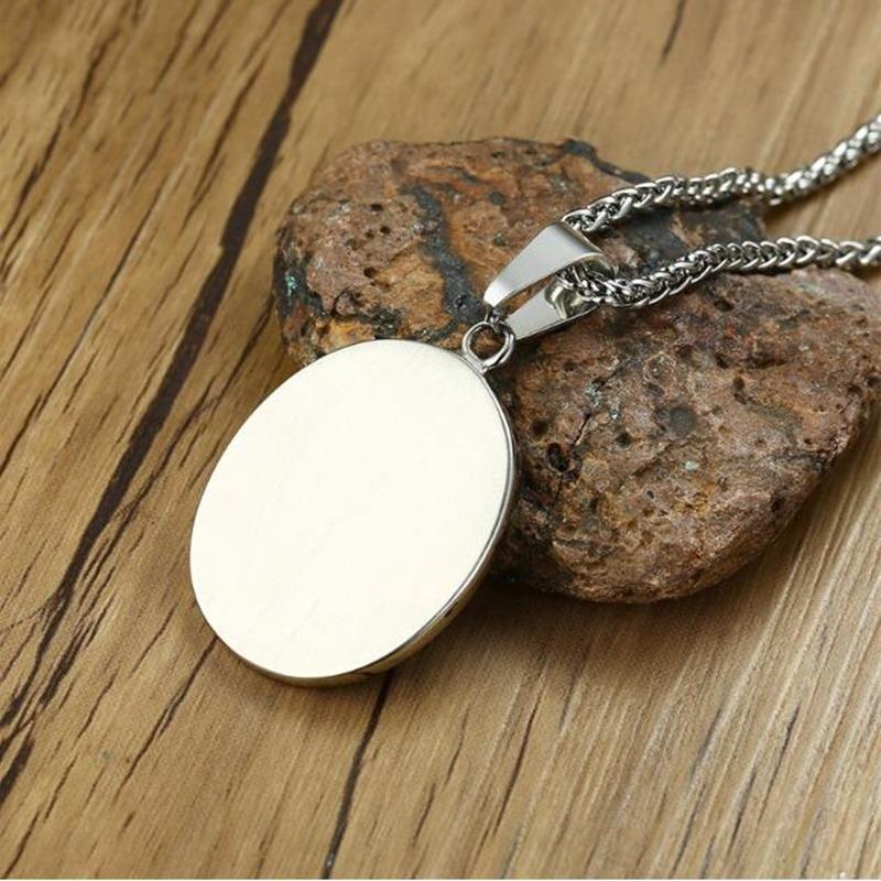 Vintage Personality St. Christopher Medal Pendant Necklaces for Men Women Classic Charm Casual Party Jewelry Holiday Gift
