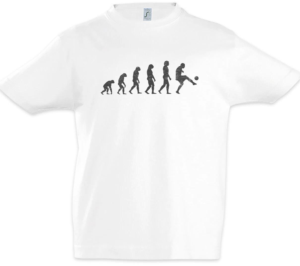 Football Evolution Boys T-Shirt Human Soccer Fun Player Training Sports Coach 100