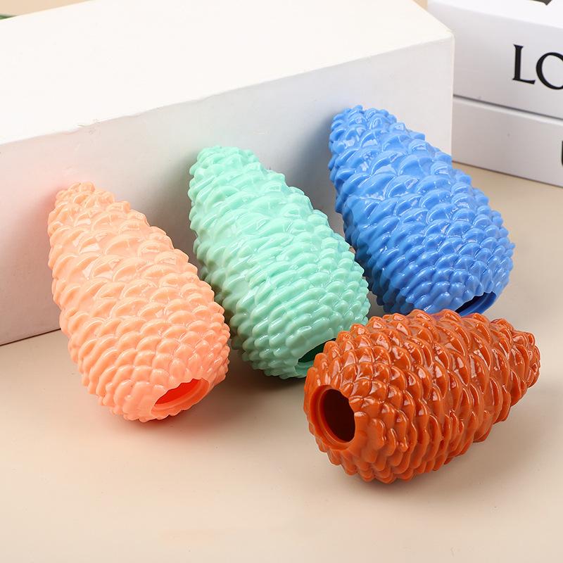 Durable Chew Dog Toy for Teething - Bite-Resistant Molar Pet Toy, Non-Toxic Tough Rubber Interactive Play Toy